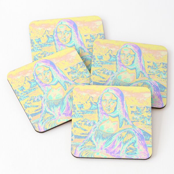 Item preview, Mona Lisa in Vaporwave, Iridescent, Holographic Original Design designed and sold by marina ralston.