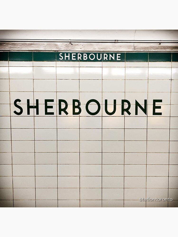 Toronto Sherbourne Subway Station Sign by stationtoronto