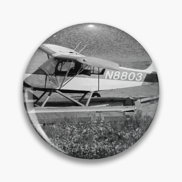 Item preview, Propeller Plane on a Lake Black and White designed and sold by neta98.