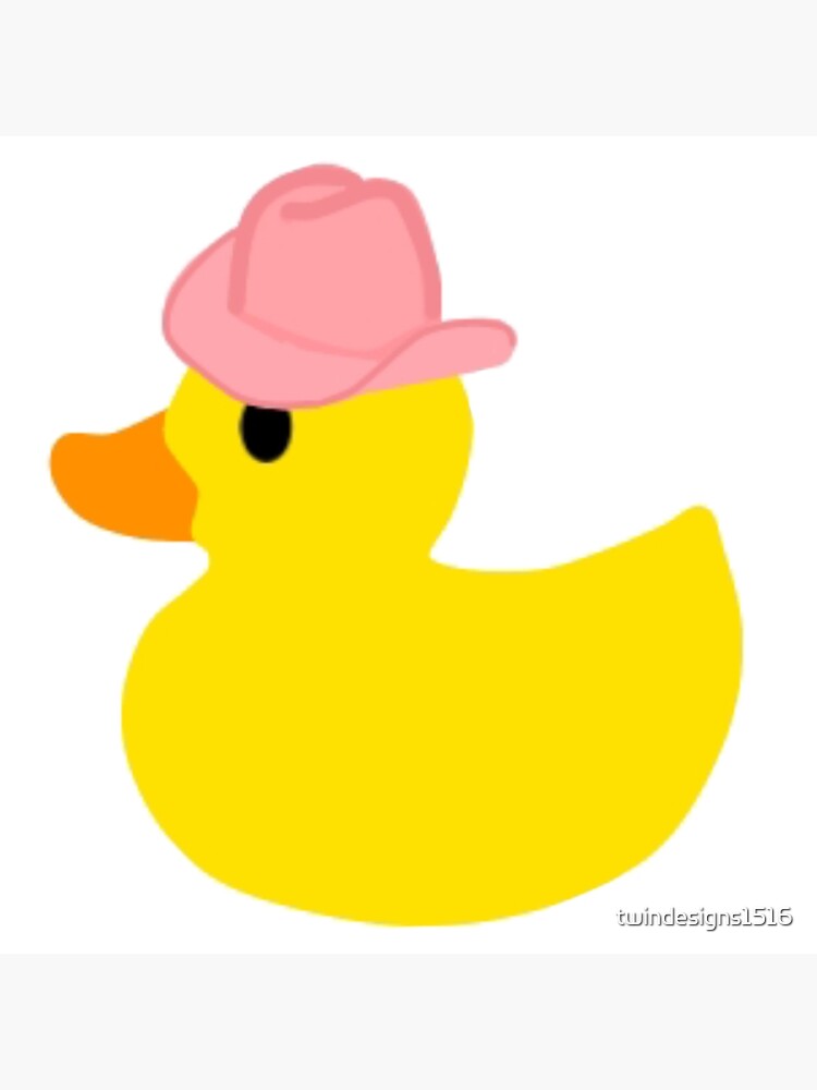 Rubber Duck With Cowboy Hat Art Print By Twindesigns Redbubble