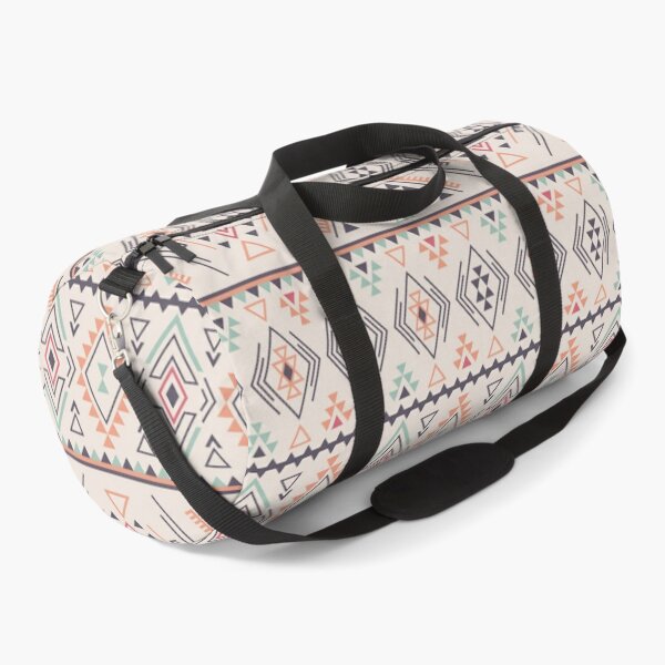 Geometric kilim ikat patern aztec Duffle Bag