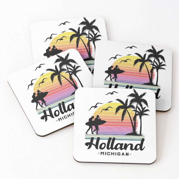 Item preview, Holland Michigan Seaside Retro Sunset designed and sold by Home-Spirit.
