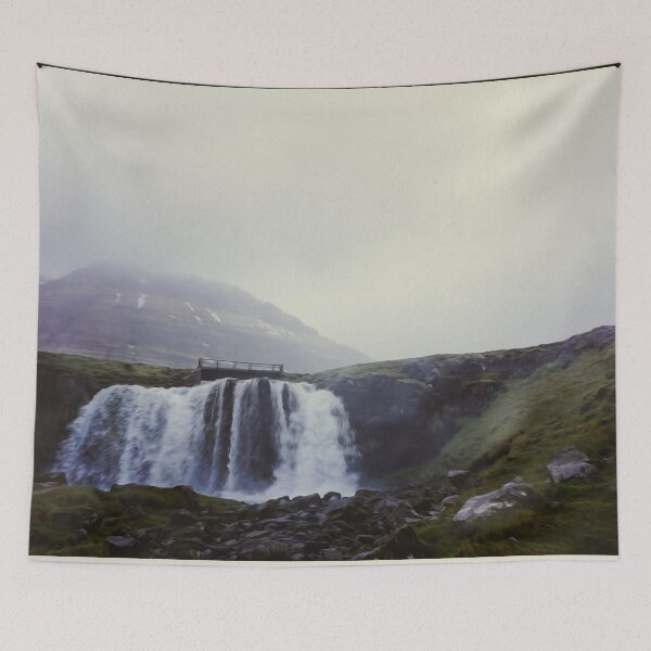 Item preview, Waterfall Nature Rocks Hill Green Grass  designed and sold by DanielCarvalho2.