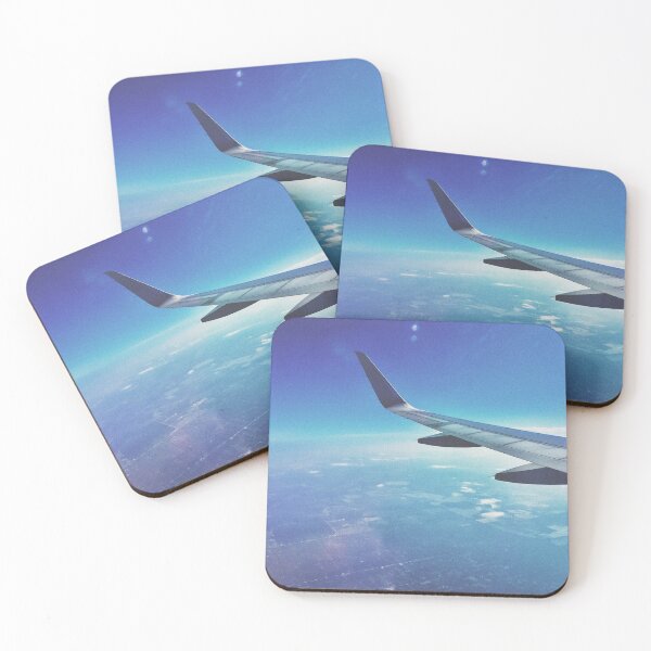 Item preview, Sky Plane Wing Over Bright Land Earth Atmosphere designed and sold by Superior-Prints.