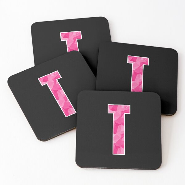 Item preview, Letter T, Monogram Letter Art of Pink Triangle Pattern designed and sold by dylanxh.