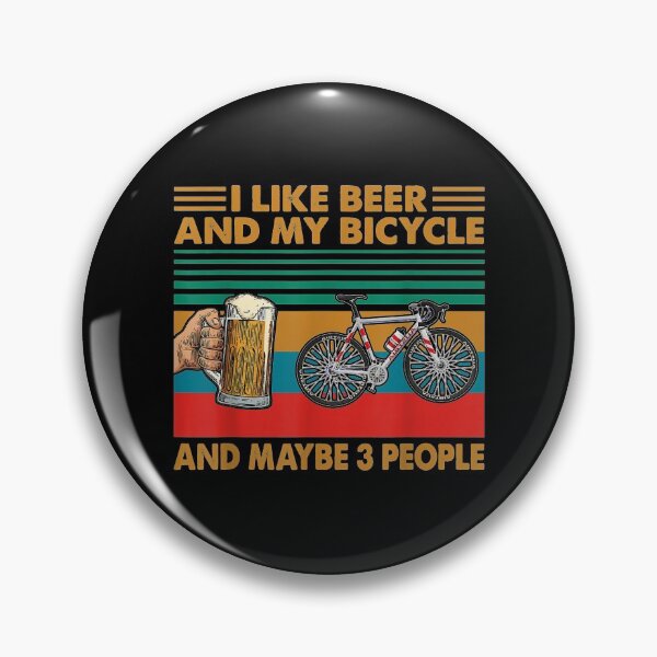 Item preview, I Like Beer and My Bicycle Funny Vintage Drinking  designed and sold by AlohaHana.
