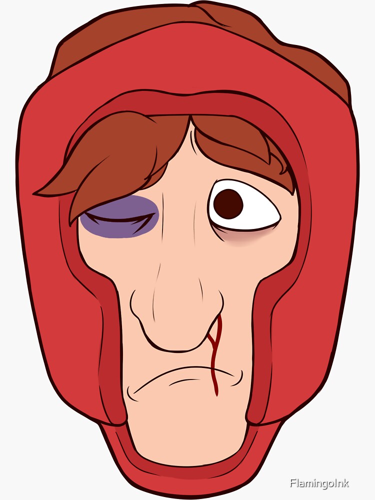 "glass joe title defense" Sticker for Sale by FlamingoInk Redbubble