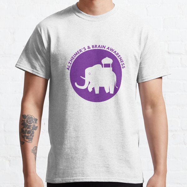 Alzheimers And Brain Awareness Elephants Classic T-Shirt