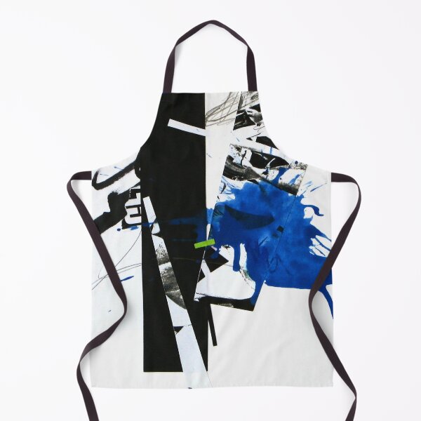 Artikelvorschau, Zeitgenössische abstrakte Collage in Blau, Schwarz und Weiß entworfen und verkauft von ZebEddy.
