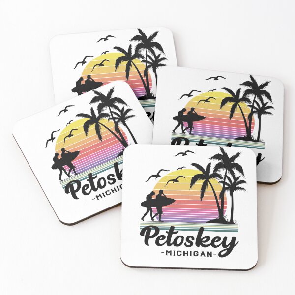 Item preview, Petoskey Michigan Seaside Retro Sunset designed and sold by Home-Spirit.