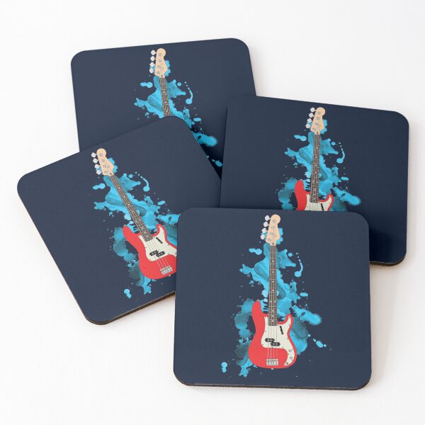 Item preview, P-style Bass Guitar Fiesta Red Color designed and sold by nightsworthy.
