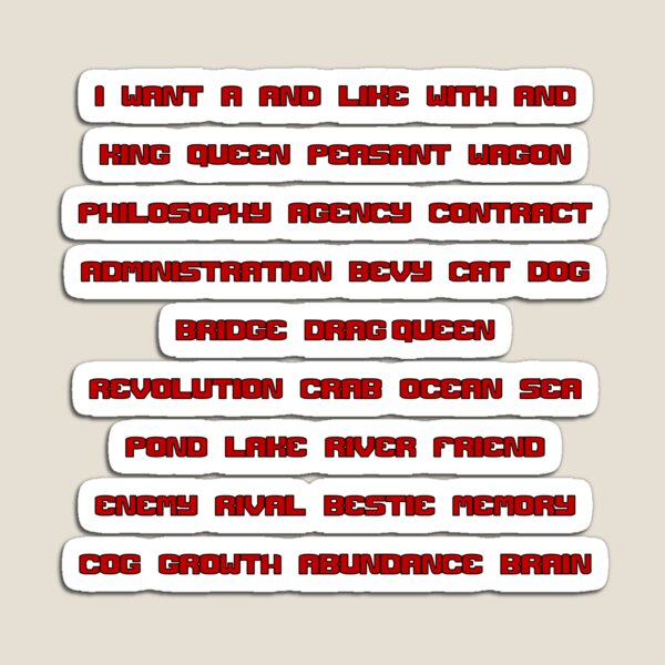 The Hoctor Word Jumble (Common Nouns Pack 2) Magnet