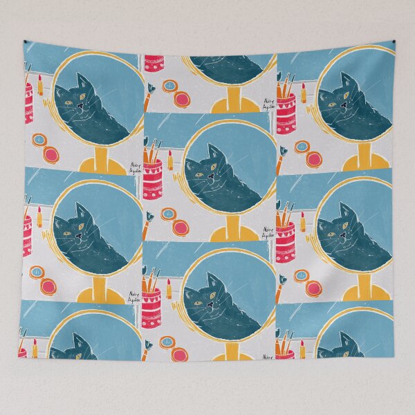 Item preview, my blue cat designed and sold by Abby Aguilar.