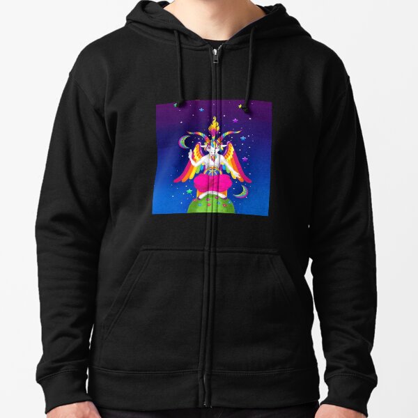 lisa frank 4 Zipped Hoodie