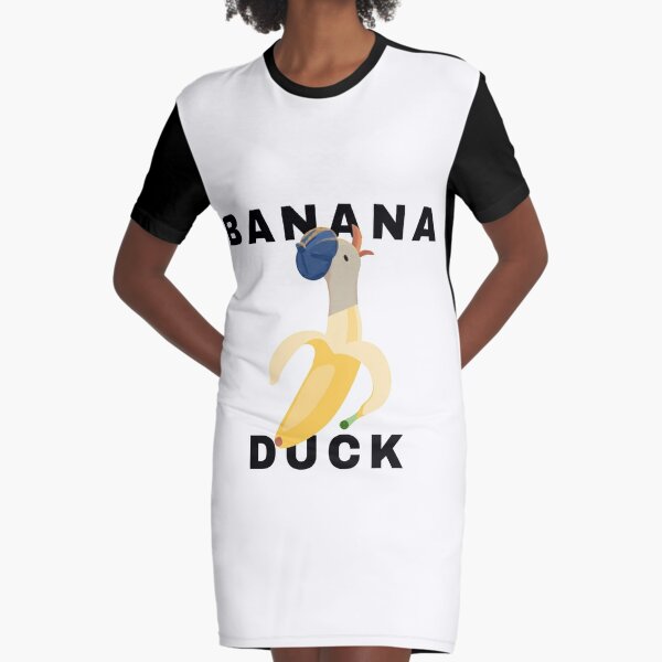 Banana Duck Graphic T-Shirt Dress