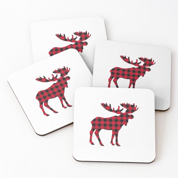 Item preview, Moose Buffaloo Plaid Silhouette designed and sold by MinnesotApparel.