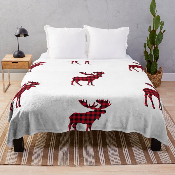 Item preview, Moose Buffaloo Plaid Silhouette designed and sold by MinnesotApparel.