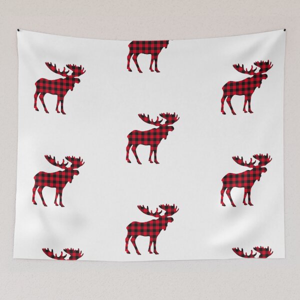 Item preview, Moose Buffaloo Plaid Silhouette designed and sold by MinnesotApparel.