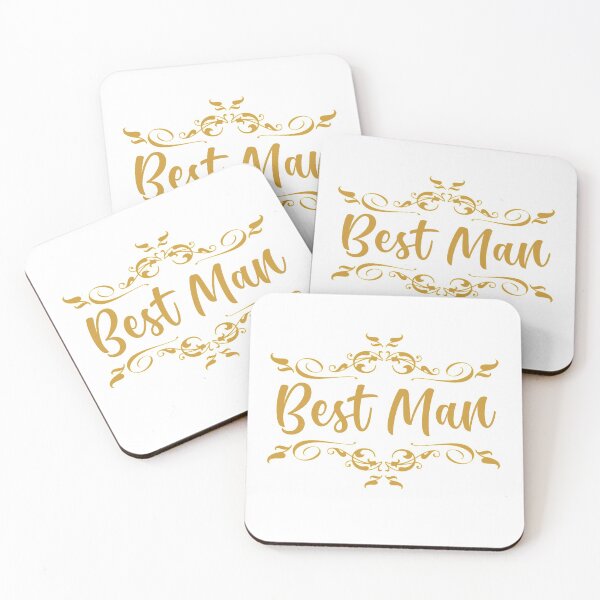 Item preview, wedding party -best man in gold designed and sold by sandpiperstudio.