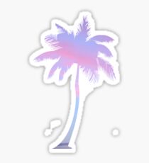 sunset filled palm tree Sticker