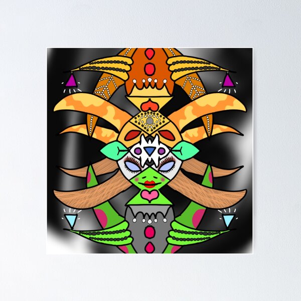 Item preview, Abstract Alien Queen  designed and sold by DrawerofStuff.