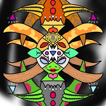 Artwork thumbnail, Abstract Alien Queen by DrawerofStuff