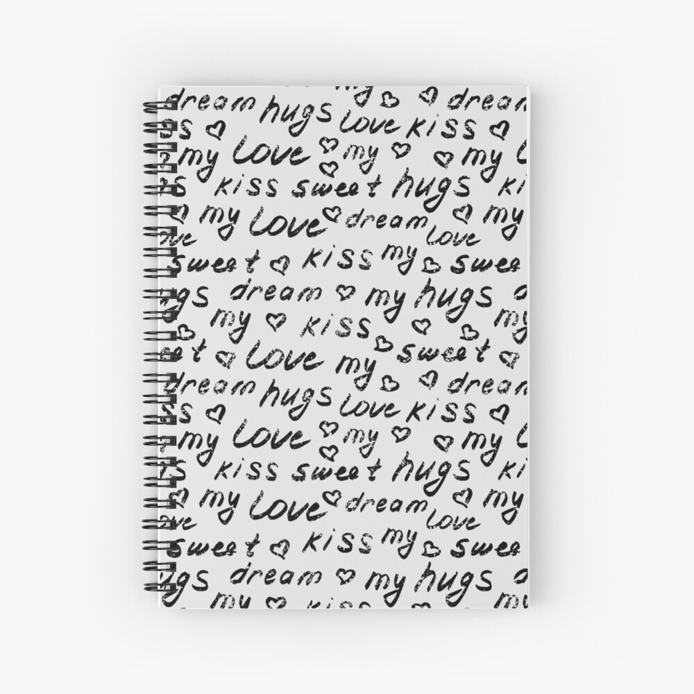 Love lettering seamless pattern. Shabby background. Hand drawn words  wallpaper. 