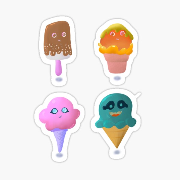Cute Ice Cream Kawaii Sticker set Sticker