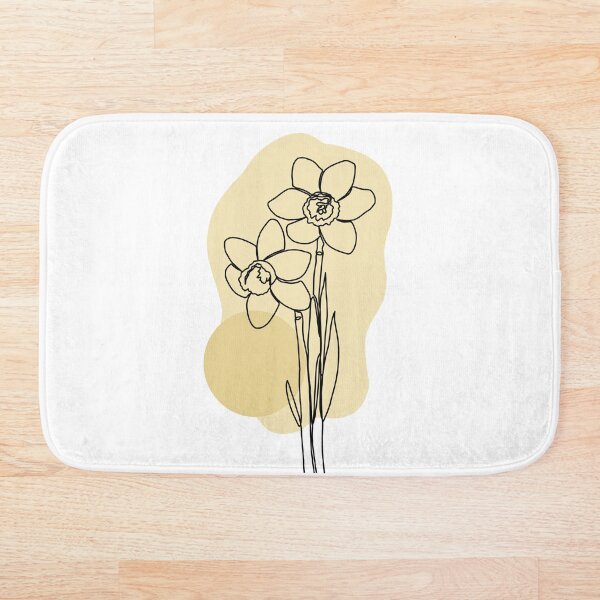 Item preview, Yellow Daffodil Line-Art Design designed and sold by L-monade.