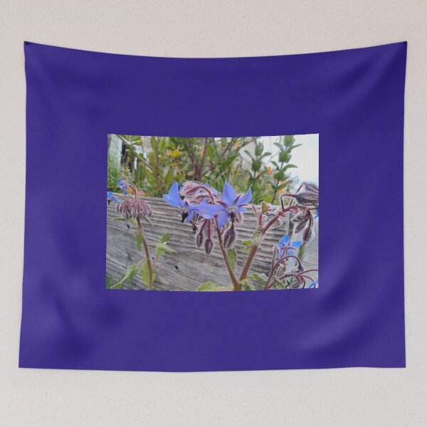 Item preview, Blue Borage Star Flowers designed and sold by TeaFairy Art.