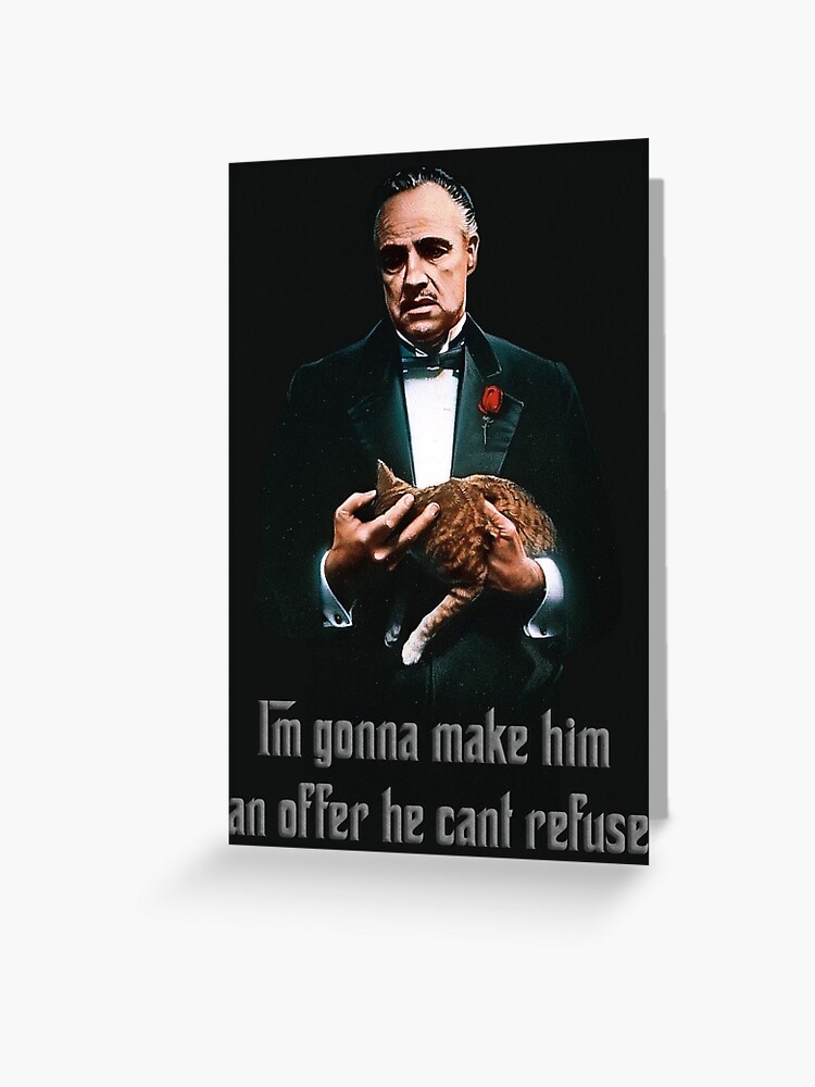 Carte De Vœux La Citation Du Film Parrain Marlon Brando Par Prettyfemme Redbubble