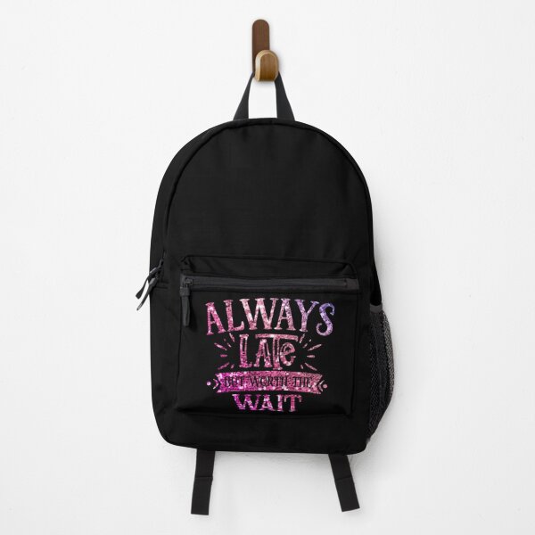 Item preview, Always late but worth the wait - glitter quote designed and sold by Lucky-Town-Art.