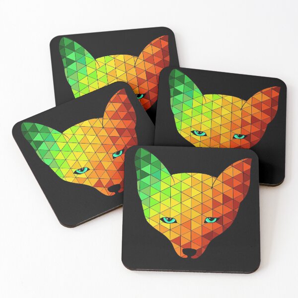 Item preview, Geometric red ombré fox designed and sold by inkyclovers.
