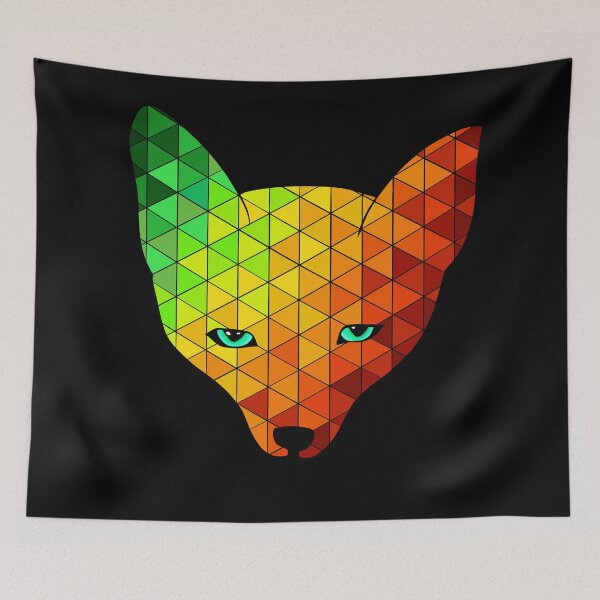 Item preview, Geometric red ombré fox designed and sold by inkyclovers.