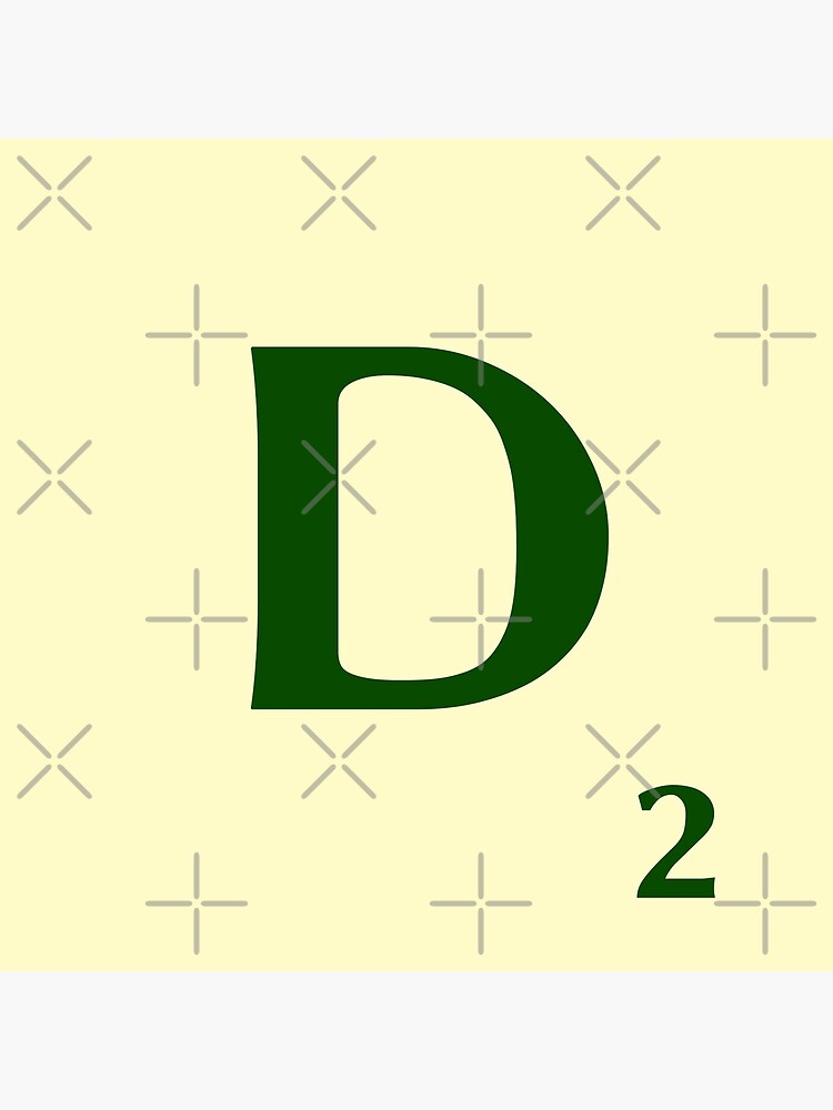 Imagen 4 de 4, Cojín con la obra Ficha de Scrabble de la D de 2 puntos, diseñada y vendida por fgrdisseny.