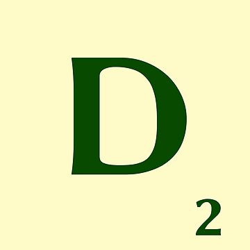 Imagen de la obra Ficha de Scrabble de la D de 2 puntos de fgrdisseny