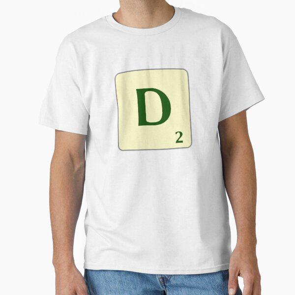 Ficha de Scrabble de la D de 2 puntos Camiseta clásica