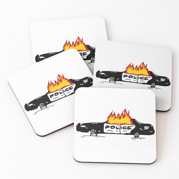 Aperçu de l'œuvre Voiture de police en feu 1312 art créée et vendue par VADIMproducts.