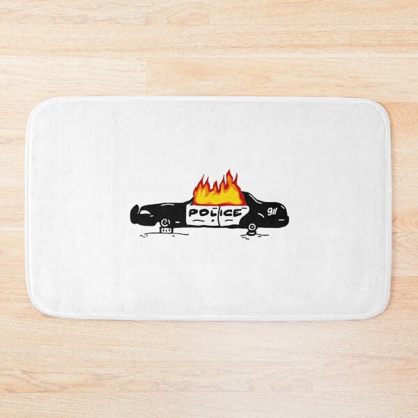 Item preview, Burning police car 1312 art designed and sold by VADIMproducts.