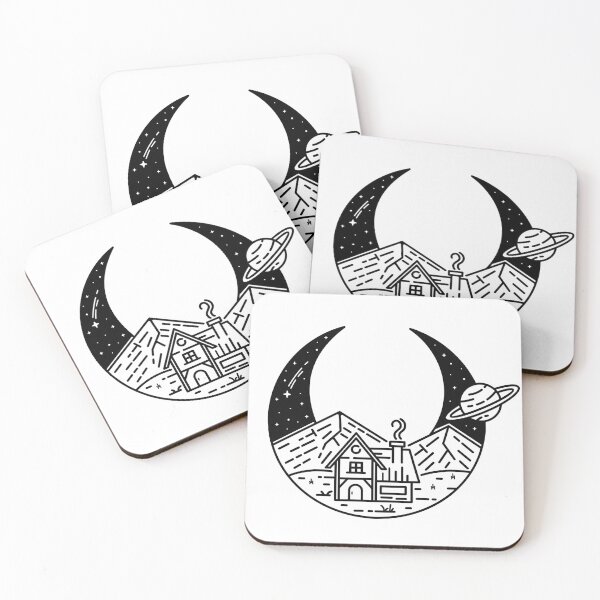 Item preview, Half Moon UFO Landscape Monoline designed and sold by VerboShop.