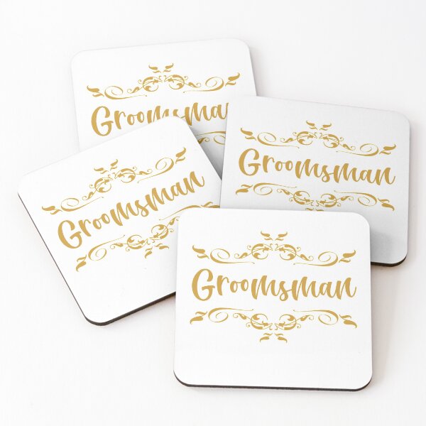 Item preview, wedding party- groomsman in gold designed and sold by sandpiperstudio.