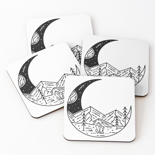 Item preview, Half Moon Landscape Monoline designed and sold by VerboShop.