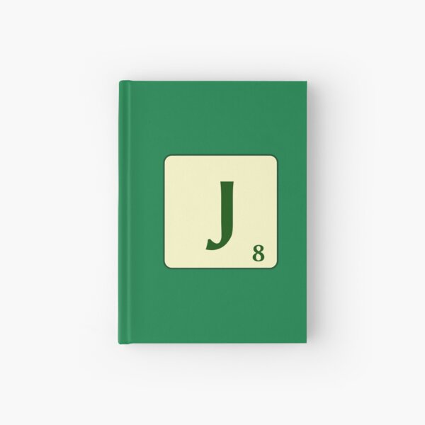 Ficha de Scrabble de la J de 8 puntos Cuaderno de tapa dura