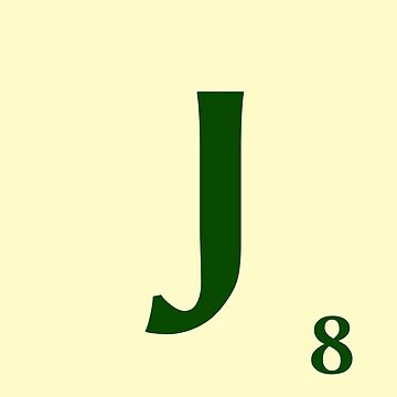 Imagen de la obra Ficha de Scrabble de la J de 8 puntos de fgrdisseny