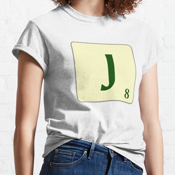 Ficha de Scrabble de la J de 8 puntos Camiseta clásica