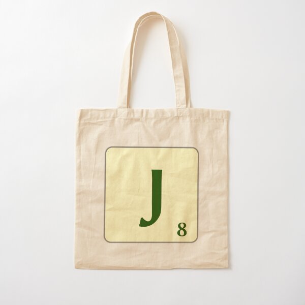 Ficha de Scrabble de la J de 8 puntos Bolsa de algodón