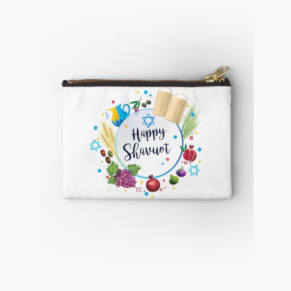 Item preview, Happy Shavuot - Hebrew text, English lettering, Jewish Holiday Israel festival. Shavuot Blessings. Watercolor Illustration designed and sold by sofiartmedia.