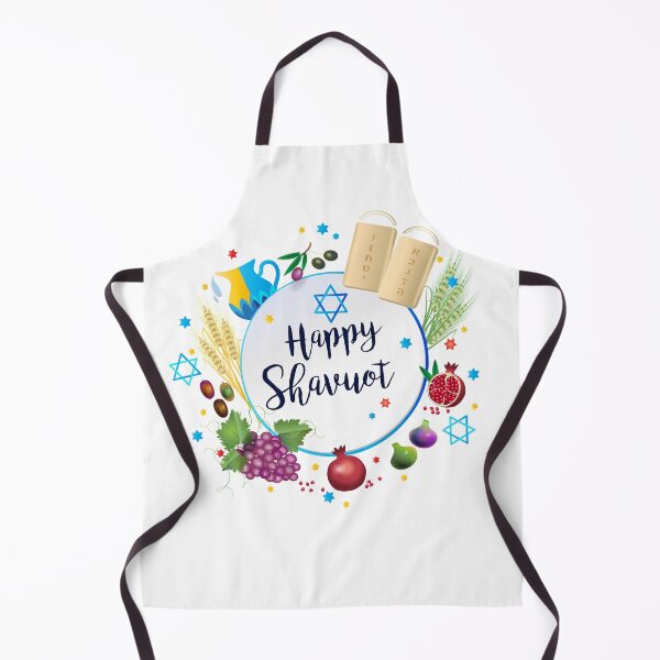 Item preview, Happy Shavuot - Hebrew text, English lettering, Jewish Holiday Israel festival. Shavuot Blessings. Watercolor Illustration designed and sold by sofiartmedia.