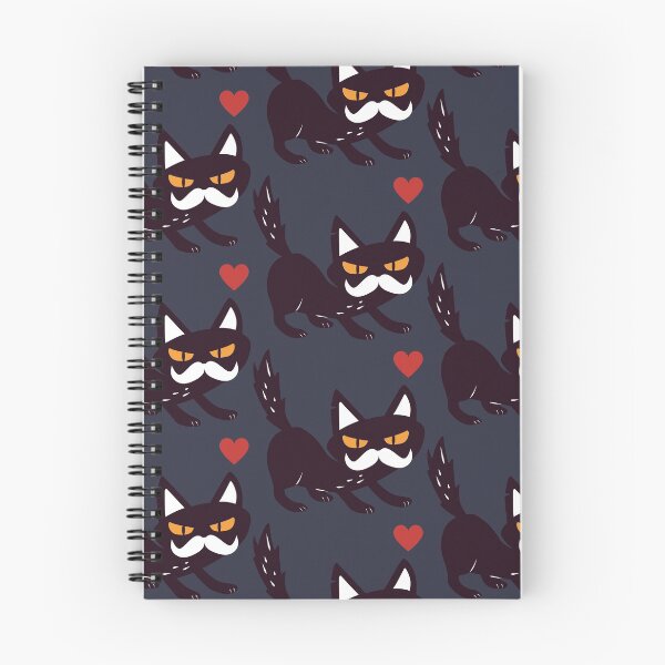 Item preview, Black cat with mustache and heart designed and sold by Mirasy.