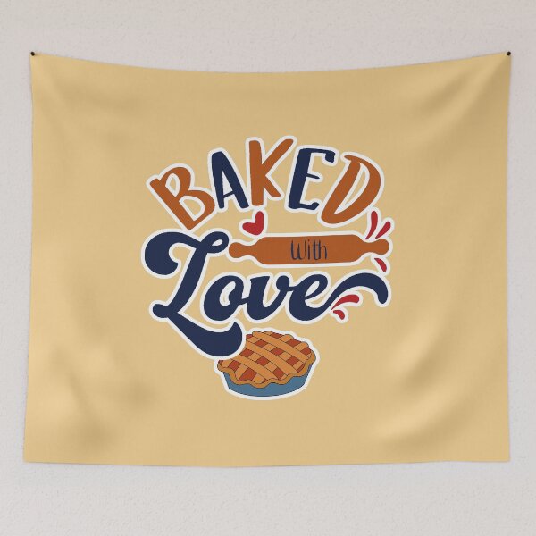 Item preview,  Baked With Love ( Blue and Brown ) designed and sold by RomeoSketches.